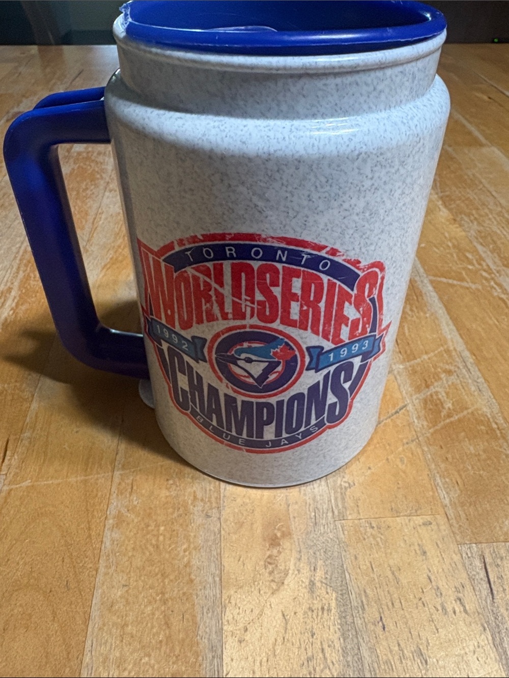 Toronto Blue Jays World Series Champions Ceramic Travel Mug - Blue/White